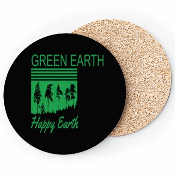 Discover Green Earth Happy Earth Earth Protection Support Coasters