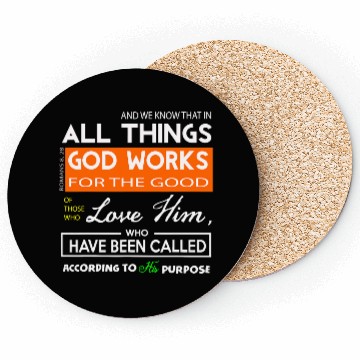 Discover Romans 828 Christian Coasters Bible Verse Faith Numbe