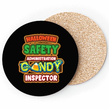 Discover Halloween Costume Halloween Safety Candy Inspector Coasters