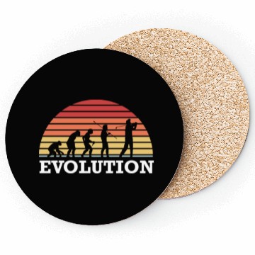 Discover Golf Evolution Golfing Golfer Golf Ball Evolution Coasters