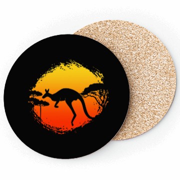 Discover Kangaroo Australia Animal Aussie Nature Australian Coasters