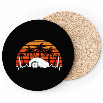 Discover Robotic Lawnmower Heartbeat Retro Coasters