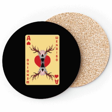 Discover Folk Creature Card Wendigo Halloween Cryptid Coasters