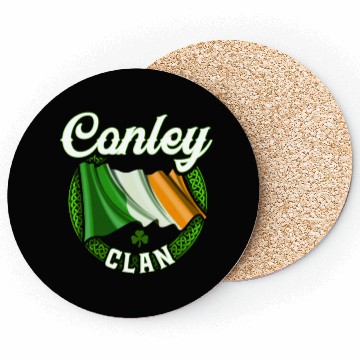 Discover Conley Surname Irish Last Name Ireland Flag Coasters