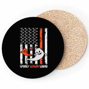 Discover Groovy Halloween Spooky Season Squad US Flag Coasters