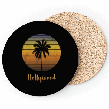 Discover Retro Souvenir Hollywood California Sunset Coasters