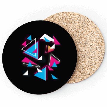 Discover Vaporwave Geometric Aesthetic Vaporwave Triangles Coasters