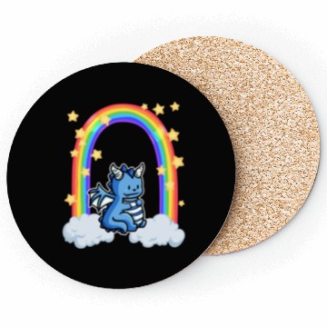 Discover Dragon rainbow cloud stars Coasters