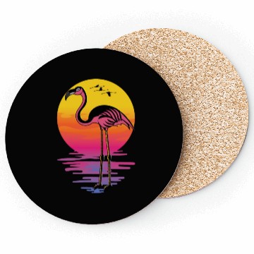 Discover Flamingo Sunset Beach Lover Gift Coasters