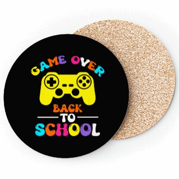 Discover Console Joystick Over Back To School Math Teacher Coasters
