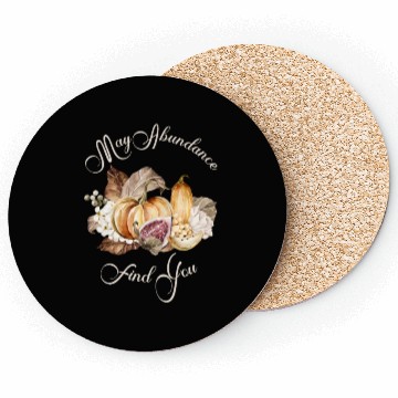 Discover Autumn Abundance Quote Pumpkin Nature Coasters