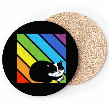 Discover LGBT Supporter Pride Ally Cat Lover Rainbow Pride Coasters