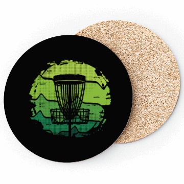 Discover Disc Golfer Graphic Frisbees Flying Disc Golf Coasters