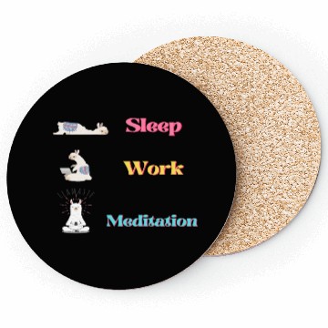 Discover Llama Lifestyle: Sleep.Work.Meditation Coasters