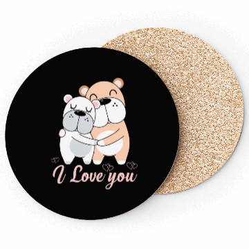 Discover I Love you Bulldog Coasters