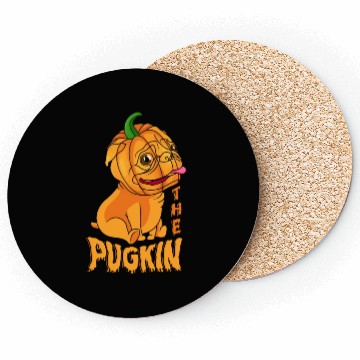 Discover The Pugkin Trick Or Treating Pug Lover Halloween Coasters