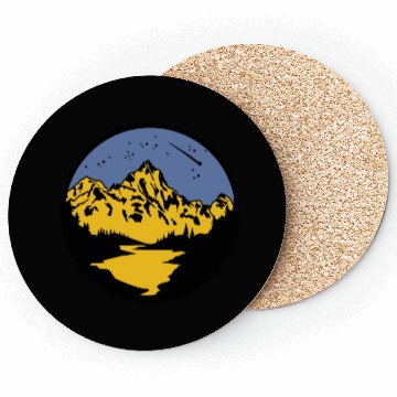 Discover Nature Lover Midnight Sky Hiking Camping Outdoor Coasters