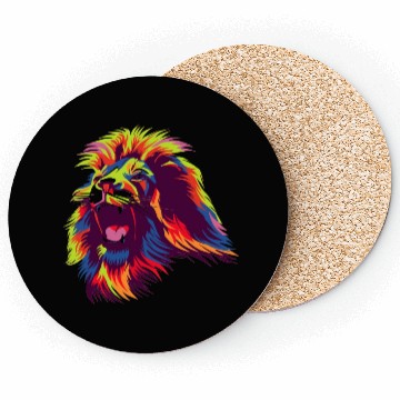 Discover Lion Colorful Coasters