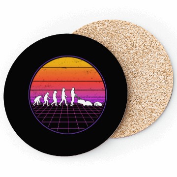 Discover Robotic Lawnmower Evolution Retro Coasters