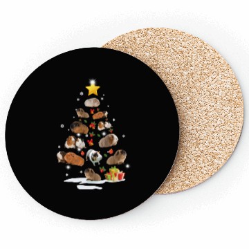 Discover Guinea Pig Christmas Tree Xmas Funny Gift Coasters