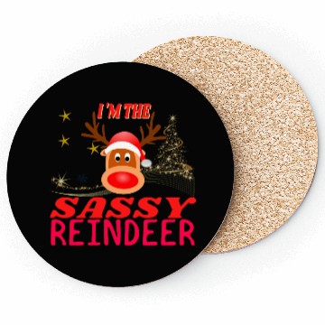 Discover Im The Sassy Reindeer Christmas Coasters