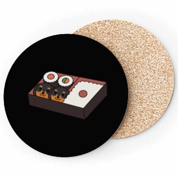 Discover Sushi Bento Box Dachshund Coasters
