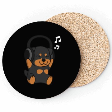 Discover Music Lover Rottweiler Coasters