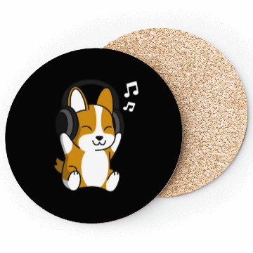 Discover Music Lover Corgi Coasters