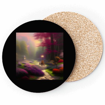 Discover Winding Path Through a Dreamlike Garden Coasters