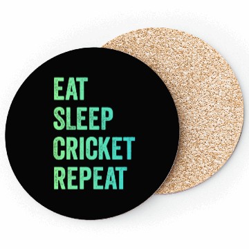 Discover Eat sleep cricket repeat | Cricket Lover Coasters