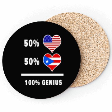 Discover USA and Puerto Rico genius flag design Coasters