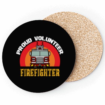 Discover Proud Volunteer Firefighter Coasters