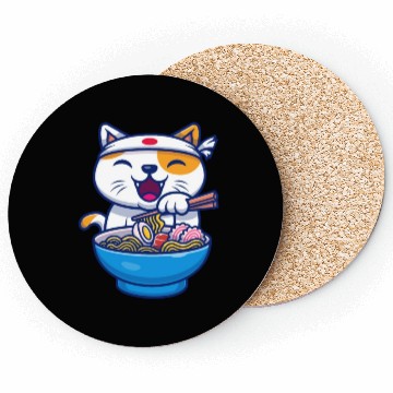 Discover Ramen Cute Cat Japan Kawaii Coasters