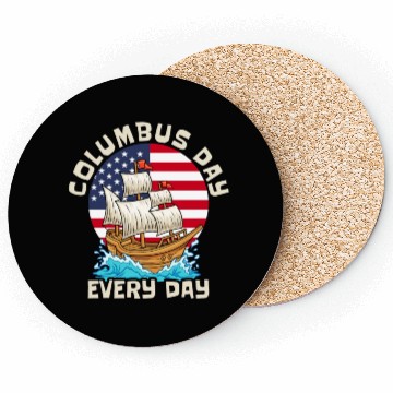 Discover Columbus Day 1492 Coasters