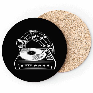 Discover Record Music Vinyl lover Coasters
