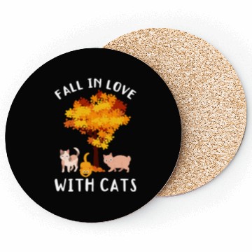 Discover Fall Women Cat Lover Autumn Coasters