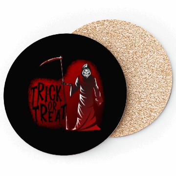 Discover Grim Reaper Trick or Treat Coasters