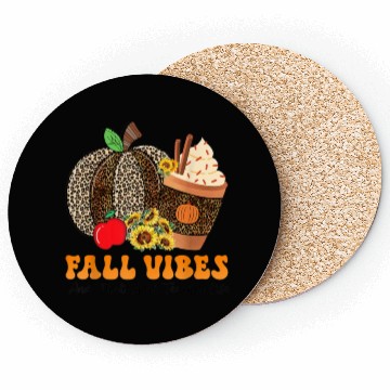 Discover Groovy Fall Vibes Teacher Life Pumpkin Coasters
