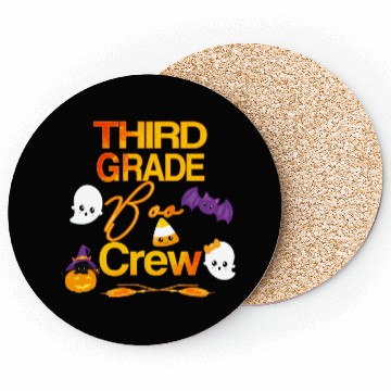 Discover Halloween Third Grade Cute Boo Crew For Teacher Coasters