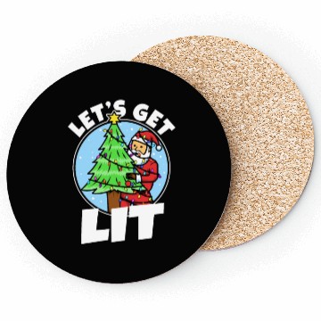 Discover Lets get lit christmas Coasters