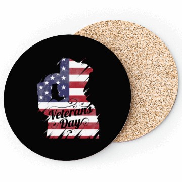 Discover Patriotic Salute US Flag For Veterans Day Coasters