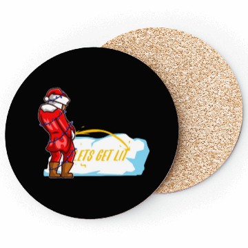 Discover Lets get lit christmas Coasters