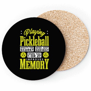 Discover Playing Pickleball improves memory Coasters
