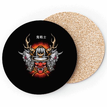 Discover Japan Oni Samurai Warrior Coasters