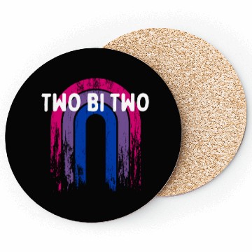 Discover Two Bi Two Bisexual LGBTQ Bi Pride LGBT Sayings Coasters