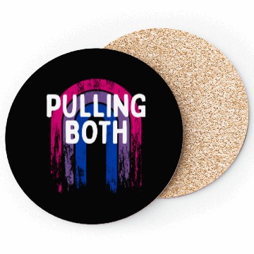 Discover Pulling Both Bisexual LGBTQ Bi Pride Couples Funny Coasters