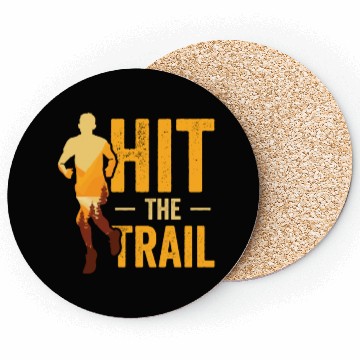 Discover Running in Woods Trail Running Runner Jogging Coasters