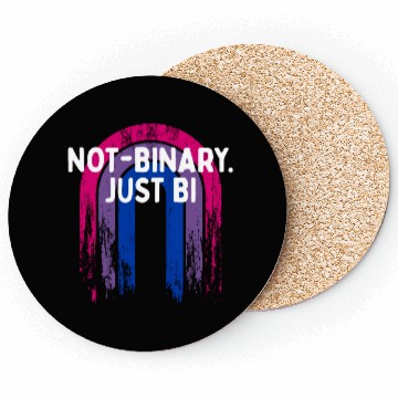 Discover Not-binary Just Bi Bisexual Sayings Bi Pride Coasters