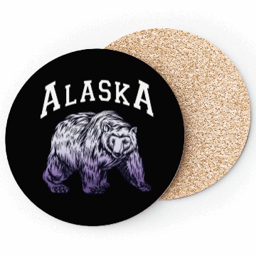 Discover Alaska Gift USA Natur Bär Denali Grizzly Wald Coasters