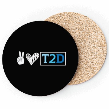Discover Type 2 Diabetes T2D Warrior Diabetes Awareness Coasters